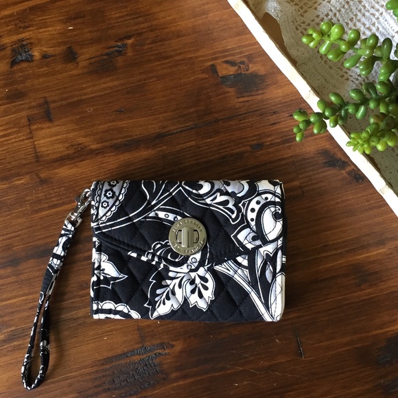 Vera Bradley Handbags - Vera Bradley black paisley clutch wallet NWOT